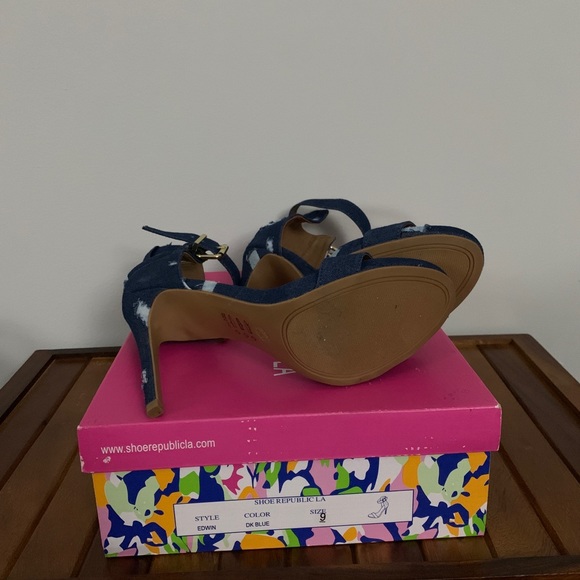 Shoe Republic LA Shoes - Denim, Dark Blue Heel